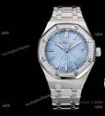 Swiss Luxury Audemars Piguet Royal Oak 37mm Women watch Glacier Blue Dial Diamond Bezel